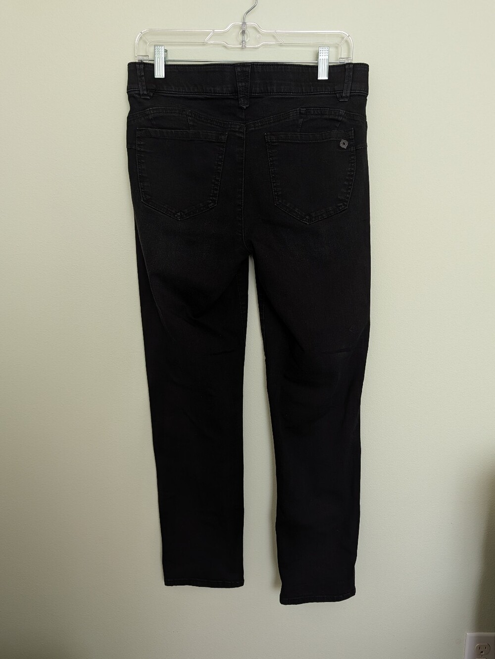 Democracy “Ab”Solution Black Straight Leg Jeans Size 10 Stretch Denim